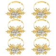 thumbnail image 1 of Miangastore Wedding Napkin Fixing Rings Golden Alloy Napkin Holders 1 Set, 1 of 8