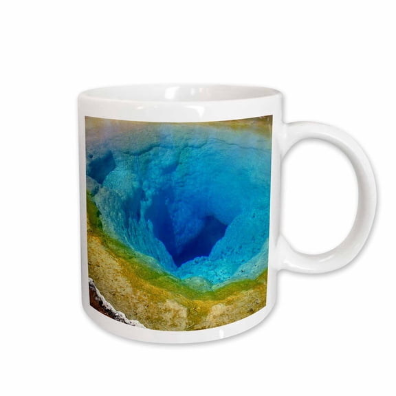 3drose, Yellowstone, Green, Blue, Yellow, 11oz Mug