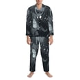 thumbnail image 3 of Kdxio Forest Black Ghost Warrior Men’s Pajama Set Pajamas For Men 2 Piece PJ Set with Men Pajama Pants and Long Sleeve T-Shirt Lounge Set-XX-Large, 3 of 7
