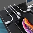 thumbnail image 3 of Clips organizadores de cables de escritorio, paquete de 3 soportes para cables, organizador de cables, gestión de cables, almacenamiento de cables para cargador USB/ratón/auriculares/cables de PC, or, 3 of 5