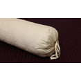 thumbnail image 3 of Neck Roll Bolster Cover 100% Cotton -Quilted Pattern With draw string ends -For Neck support, leg and back Rest support, 240 TC- Color Ivory , Size 6x16 Inches (15x40 cm), 3 of 3