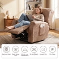 thumbnail image 6 of Eurhowing Recliner Chair Cover 4-Piece, PU Leather Waterproof Stretch Recliner Slipcover, Non-Slip Furniture Protector for Pets Kids, Khaki, 6 of 9