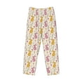thumbnail image 4 of Goofa Yellow Pueple Rabbit Printed Soft Pajama Pants for Men, Wide Leg Comfy Casual Lounge Yoga Pants-Medium, 4 of 9