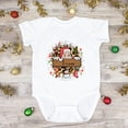 thumbnail image 1 of Body de bebé navideño personalizado, mono navideño infantil con estampado de Papá Noel y nombre, trajes de fiesta para recién nacidos, 1 of 5