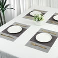 thumbnail image 7 of REGALWOVEN Placemats Set of 6 Easy Clean Placemats for Kitchen Dining Table Decor Washable Heat Resistant Table Placemats Wipeable Table Mat Coffee 18*12in, 7 of 7