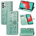 thumbnail image 1 of Funda Cartera FOXDOCK para Samsung Galaxy A32 5G , Flip PU con Relieve de Gatos y Perros, Tarjetero y Soporte, 1 of 6