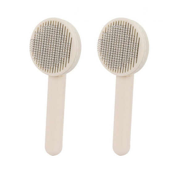 ACDANC 2Pcs Cat Brush,Abs Dog Grooming,Cat Brush for Long Haired Cats,White,9X4X2"
