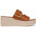 thumbnail image 2 of Franco Sarto Women's Taziana Espadrille Platform Slide Sandal Cognac Brown 8.5M, 2 of 5