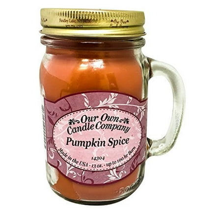 Pumpkin Spice Scented 13 Ounce Mason Jar Candle By Our Own Candle