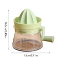 thumbnail image 3 of Manual Juicer Multifunctional Hand Juicer, Lemon Lime Squeezer with Built-in Measuring Cup and Grater, Manual Hand Squeezer Citrus Lemon Orange Juicer(Green), 3 of 8