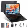 10 inch Android 16 Tablet,12GB RAM 64GB ROM (TF 1TB),MTK6769 Octa-Core,5G WiFi Tablets,BT5.0, GPS Tableta,Face Unclock,21MP Camera,Google Certified,Online Learning Tablets with Keyboard Mouse Stylus