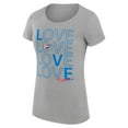 thumbnail image 2 of Women's G-III 4Her by Carl Banks Heather Gray Oklahoma City Thunder Super-Slim Fit Lightweight Basketball Love T-Shirt, 2 of 3