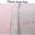 thumbnail image 7 of Cozy Line Pink Medallion Lucianna Millennial Floral Majesty Reversible Quilt Bedding Set, 7 of 7