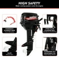 thumbnail image 4 of 2-Stroke 12HP Fishing Boat Engine Outboard Motor Water Cooling Motor Tiller Control, 4 of 23
