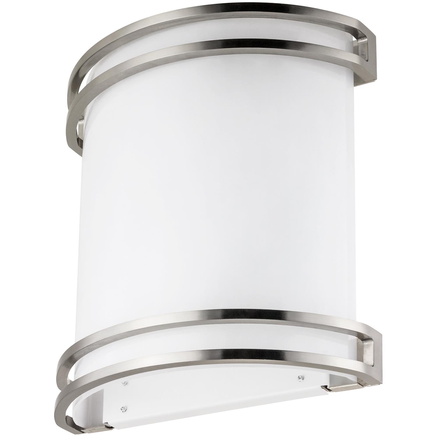 Sunlite 49138SU LED Half Cylinder Wall Sconce Fixture with Brushed