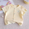 thumbnail image 6 of Auroural Girls' Summer Dress Round Neck Short Sleeved T-Shirt Baby Bow Embroidery Color Blocked Top 6-9 Month Girl Clothes Summer, 6 of 6