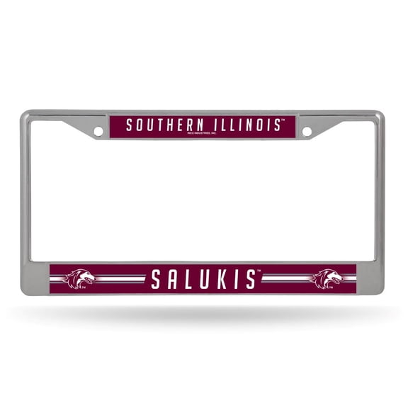 Southern Illinois Salukis Chrome Metal License Plate Frame