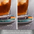 thumbnail image 7 of Thirstystone Watercolor Sunrise 4-Pack Round Stone Coasters, 7 of 7