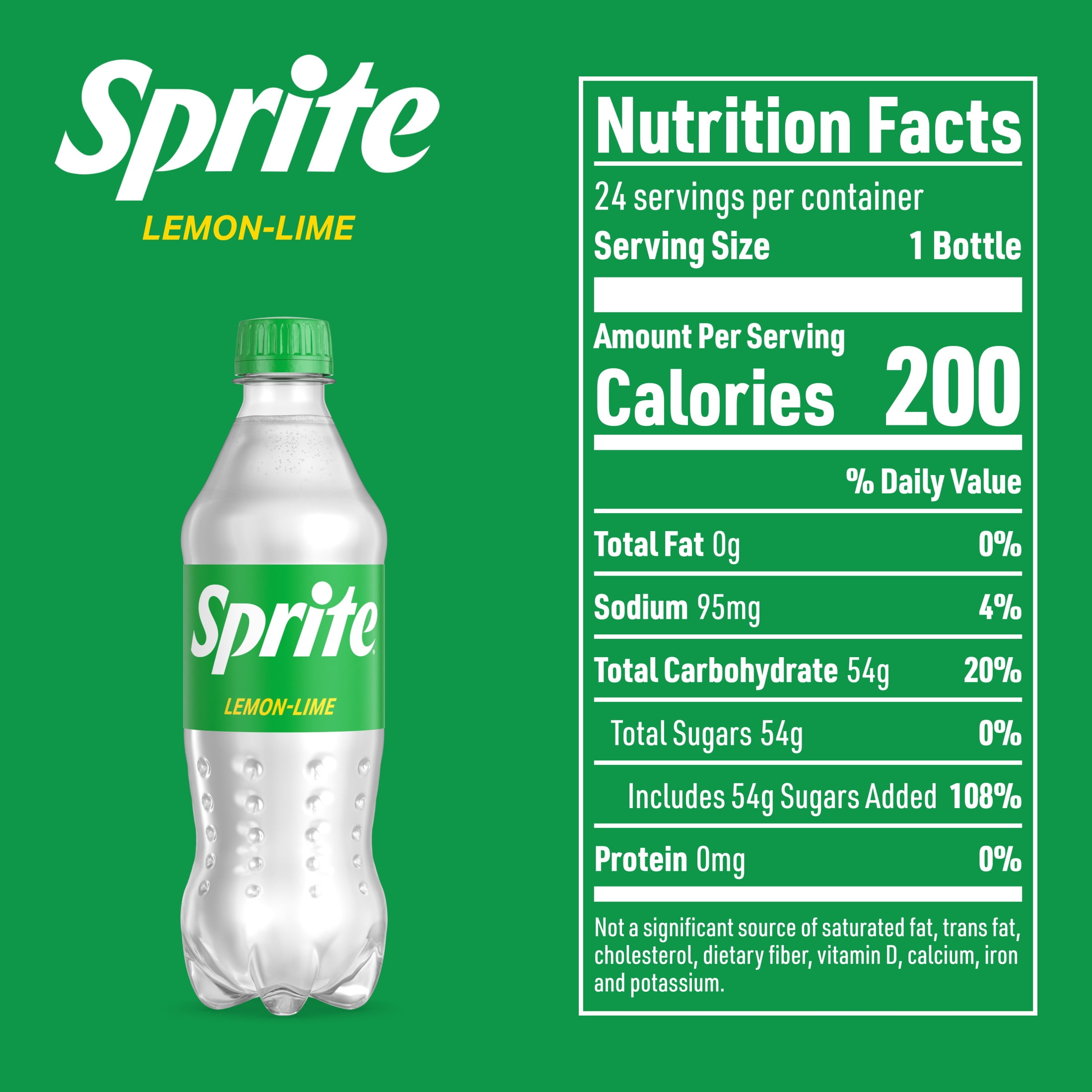 Sprite Lemon Lime Soda Soft Drinks, 16.9 fl oz, 24 Pack