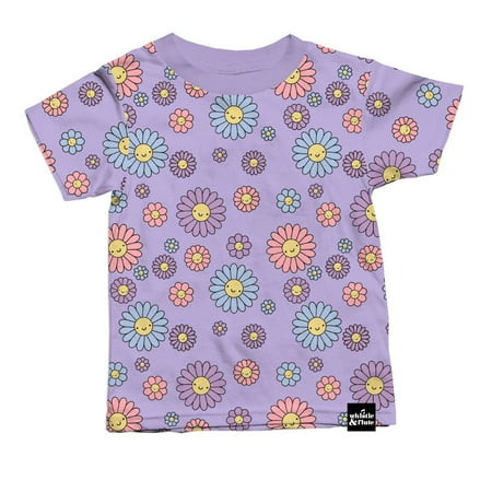 

Kawaii Flowers Allover Print T-Shirt Size 6-12 Months | Cotton/polyester