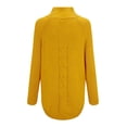 thumbnail image 3 of Daeful Pull Tops Manches Longues Hiver Chaud Pull Dames Tricots Tricotés Pulls Jaune XS, 3 of 6