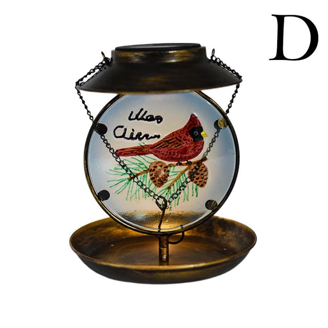 Mangeoire à Oiseaux 2 en 1 Extérieure - Mangeoire Intelligente avec Lampe Solaire de Rue M2