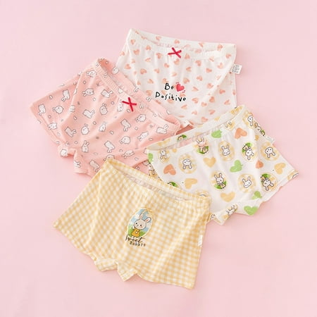 Bloomers for Baby Girls 3-4 Years Toddler Kids Breathable Comfor t Panties Bloomers for Toddler Girls Shorts Pants Cotton Underwear Trunks Toddler Girls  Briefs Soft Undies 4 PCS White