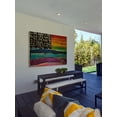 thumbnail image 3 of Marmont Hill "Live Free Rainbow Flag" by Tori Campisi Painting Print on Natural Pine Wood, 3 of 7