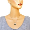 thumbnail image 2 of Rainbow Pendant Necklace Earring Rhinestone Crystal Gold Rhodium Plated 17 Inch Link Chain J0861-R3, 2 of 3