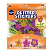 Foam Glitter Flower Stickers