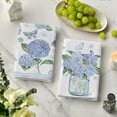 thumbnail image 3 of Hydrangea Vase Butterfly Spring Kitchen Towels Dish Towels, 18x26 Inch Summer Flowers Holiday Decoration Hand Towels Set of 2, 3 of 6