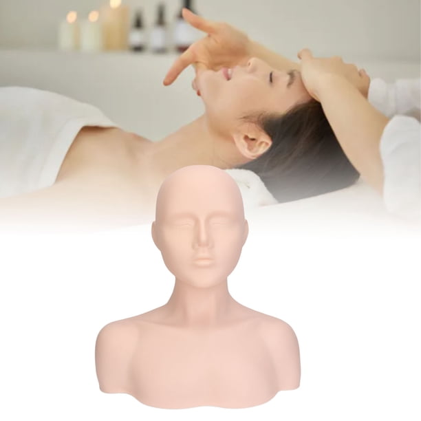 Cabeza De Maniquí De Maquillaje, Cabeza De Maniquí De PVC Fácil De Limpiar Con Hombro Profesional Para Tatuaje Para Exhibición De Sombrero De Peluca