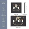 thumbnail image 2 of Yayeee Toggle Light Switch Wall Plate 2-Gang 4.56"x4.48" Decorative Outlet Cover, Black Astronaut Space, 2 of 7