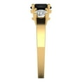 thumbnail image 3 of Clara Pucci 14K Yellow Gold 1.5ct Onyx Three-Stone Ring for Women, 3 of 8