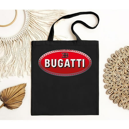 vintage Bugatti Racing Car Men s White Tote Bag-TH23255