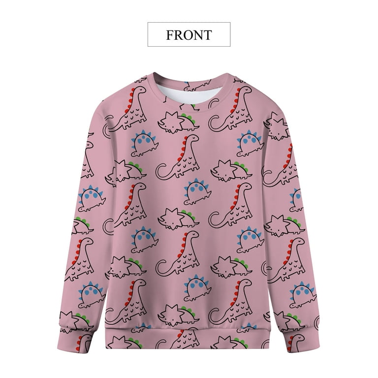 ZXSXSY Women Dinosaur Print Graphic Sweatshirts Crew Neck ZXSXSY Women Dinosaur Print Graphic Sweatshirts Crew Neck