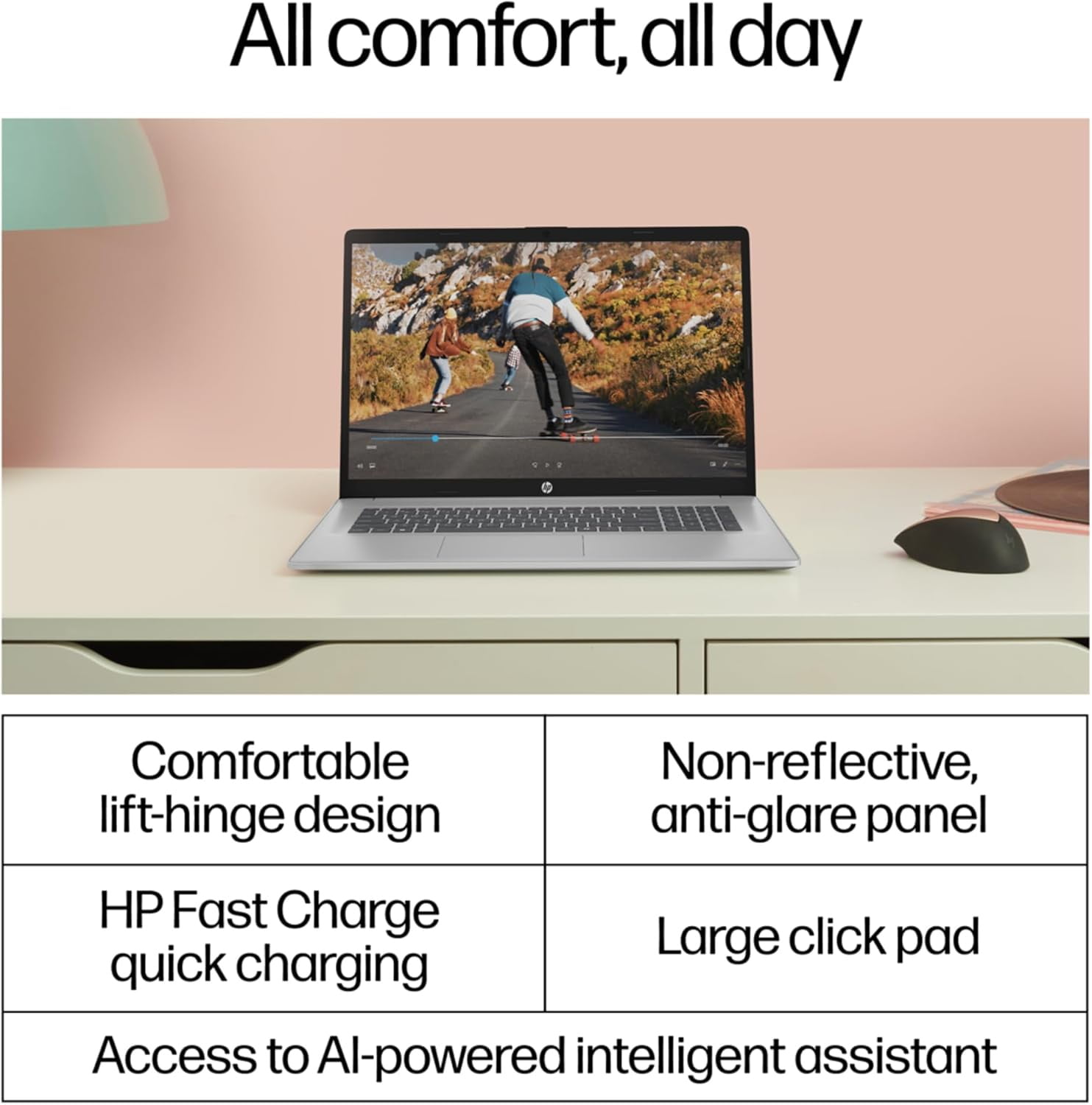 HP Newest 17 17.3" Full HD Laptop Computer For Student and Business, Intel Core i3-N305, Copilot AI Laptop, 8GB RAM, 256 GB PCIe SSD, Intel Iris Xe, Windows 11 Home,MS Lifetime Office,Gift Set