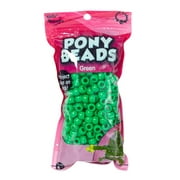 Go Create Green Plastic Pony Beads, 500 Count