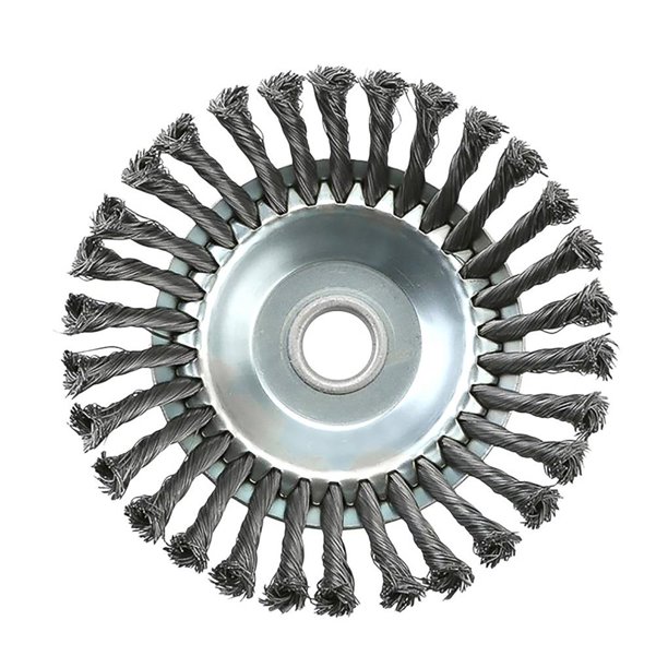 Kenally Cortacésped redondeado Cepillo para malas hierbas Cortacésped Rueda Lechada Alambre de acero Hierba Accesorios retorcidos Cortador rotativo Jardín y Patio Kenally TO002012-00