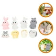 thumbnail image 3 of Yuanmiaoke 8pcs Bunny Figurines Garden Statue Miniature Resin Rabbit Decorative Animal Figurines Mixed Style, 3 of 10