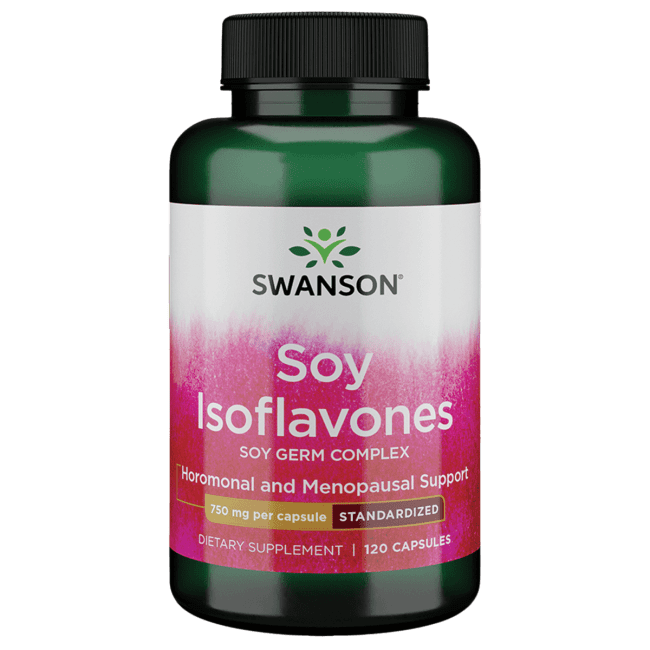 Swanson Soy Isoflavones Natural Menopause Supplements for Women Promotes Bone Health and