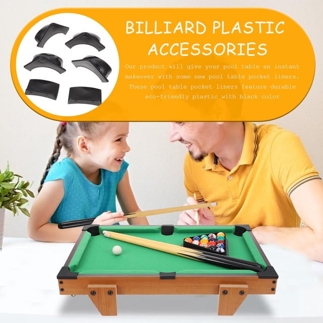 OULII 2Sets Doublure de Table de Billard Noire Kit de Remplacement Résistant à l'Usure pour Accessoires de Table de Billard