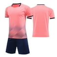 thumbnail image 2 of Custom Football Kit Set for Adult and Child, Name Number Team Logo DIY Family Match Personalized Jersey Shirt Shorts Set, Dad and Son Matching Outfits Pink M, 2 of 6