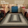 thumbnail image 5 of Homespice Black Mist Primitive Braided Rugs, Perfect as Large Rugs for Living Room and Outdoor Rugs for Patio and Deck - Waterproof, Stain Resistant, and UV Treated - Outdoor Porch Rug, 6x9 Feet, 5 of 8