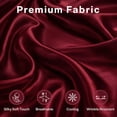 thumbnail image 5 of TURKIO Satin Sheet King Silk Sheets, Burgund Bed Sheet Deep Pocket Bed Flat Fitted Sheet,4-Pieces, 5 of 7