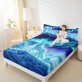 thumbnail image 4 of jejeloiu Safari Animal Wolf Full Size Sheets,Galaxy Starry Sky Bed Sheets For Boys Kids 4pcs, 4 of 7