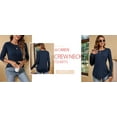 thumbnail image 6 of JYLFC Women Raglan Shirts Round Neck Tunic Tops Long Sleeve Shirts, Navy 2XL, 6 of 6