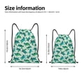 thumbnail image 2 of Xecao Green Sea Turtle Pattern Sports Drawstring Backpack - String Swim Gym Bag with Wet Proof Pocket for Women&Men-Medium, 2 of 5