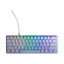 Razer Huntsman Mini 60 Percent Wired Optical Clicky Switch Gaming Keyboard with Chroma RGB Backlighting, Mercury White (Refurbished)