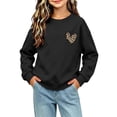 thumbnail image 6 of Edvintorg Sweatshirt for Girls Cute Printed Crew Neck Loose Pullover Top Solid Color Long Sleeve Casual Sweatshirts Girls Clothing Size 1-13, 6 of 7